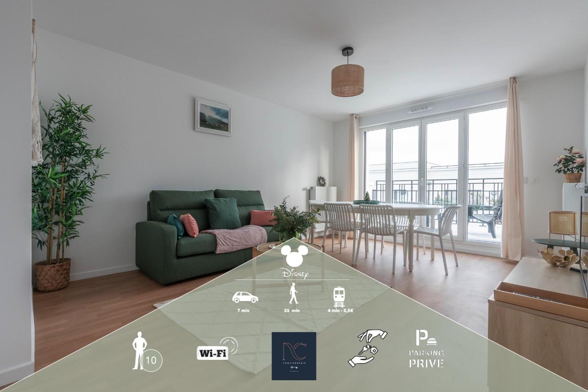*Disneyland-Paris* 10 Pers, Wifi, 2 Parkings Chessy  Exteriör bild
